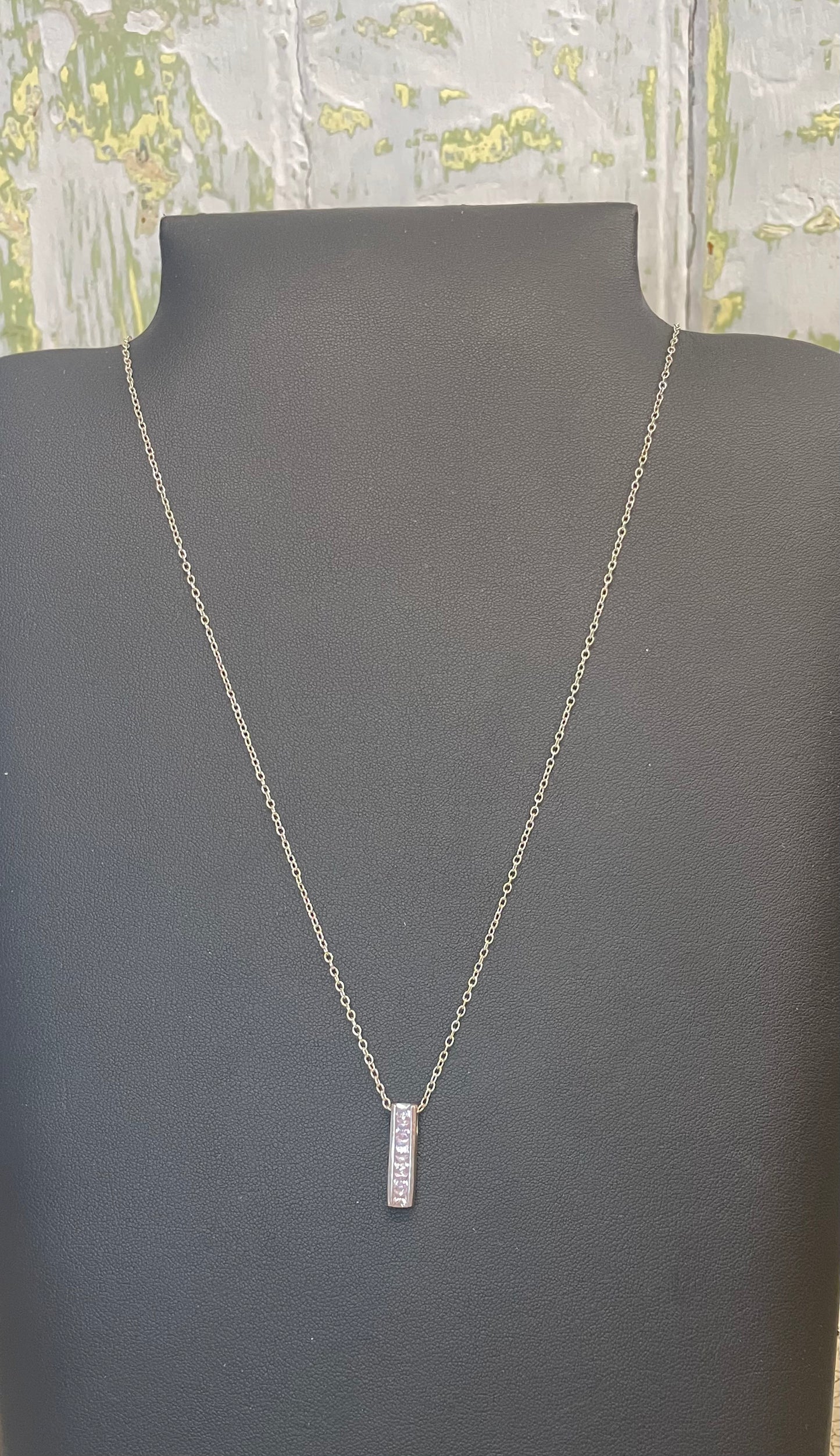 Silver topaz necklace