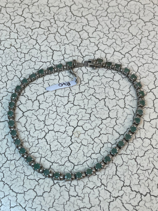 925 silver and emerald bracelet