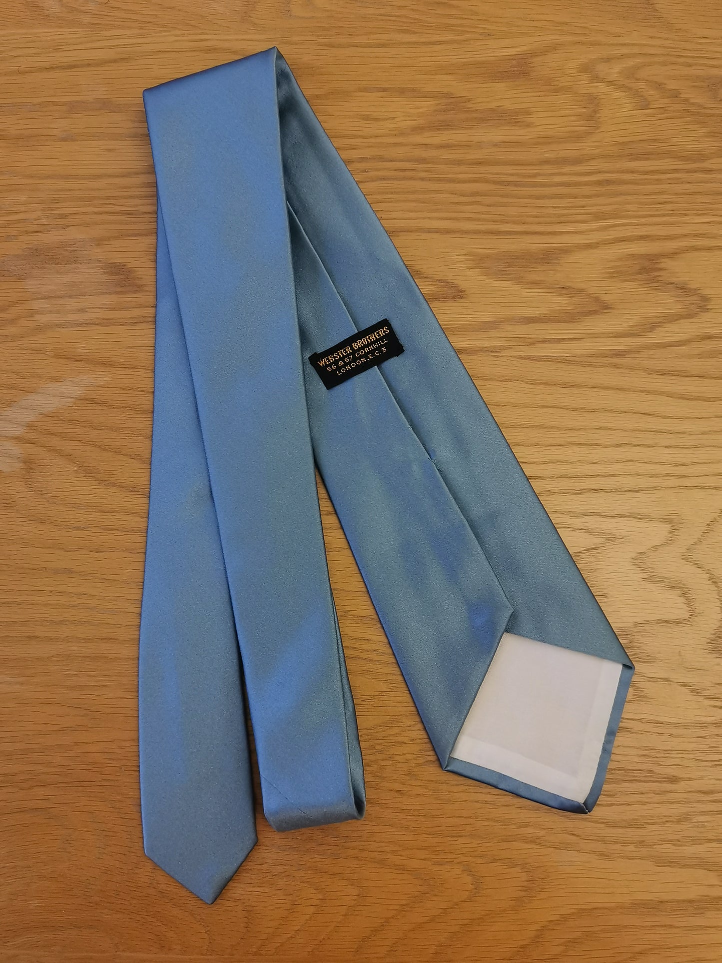 100% silk Webster Brothers blue tie
