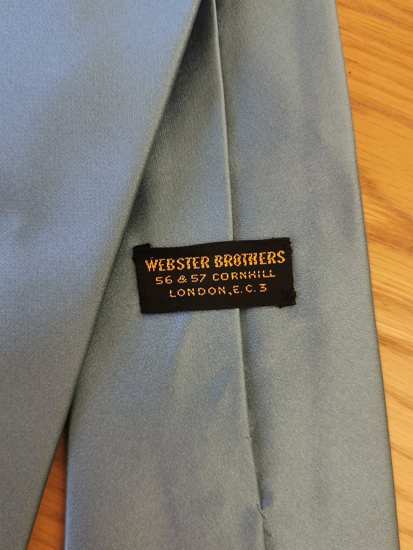 100% silk Webster Brothers blue tie